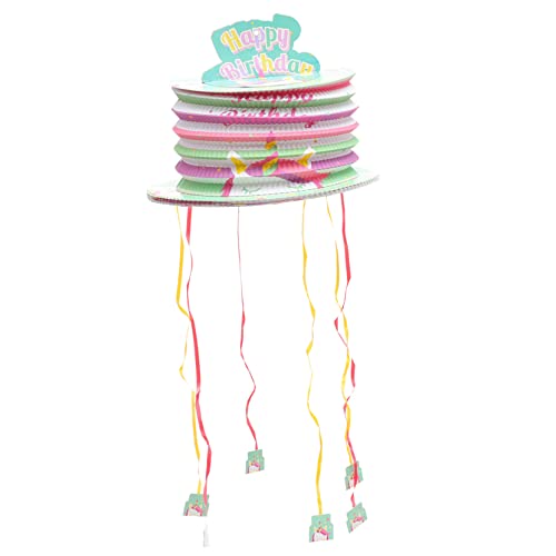 Warmhm Pull String Pinata für Kindergeburtstag Einhorn Design Festliche Dekoration für Partys Einfach zu Befüllen mit Süßigkeiten und Feiern und von Warmhm