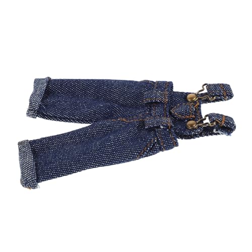Warmhm Puppenoverall Puppen Hosenträger Puppenbekleidung Trendige Puppenmode Latzhose für Puppen Jeans für Puppen BJD Kleidung Miniaturkleidung Mini-Kleiderbügel niedliche Kleidung Metall von Warmhm