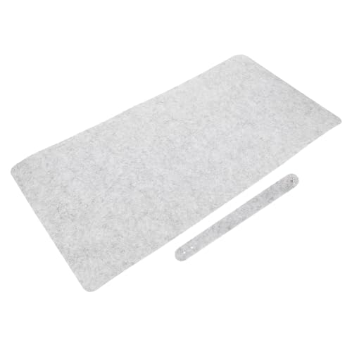 Warmhm Rutschfeste Große Filz Schreibtischunterlage Stabile Anti rutsch basis Kratzfeste Office Desk Mat in Elegantem Hellgrau für Organisiertes Arbeiten Zuhause und Büro von Warmhm