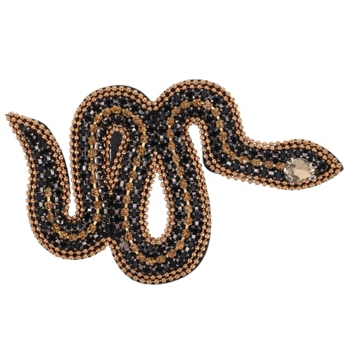 Warmhm Schlangen-Strass-aufnäher Schlangen-Aufkleber Tier-kleidungsaufnäher Zum Aufbügeln Applikation Für Modeaccessoires von Warmhm
