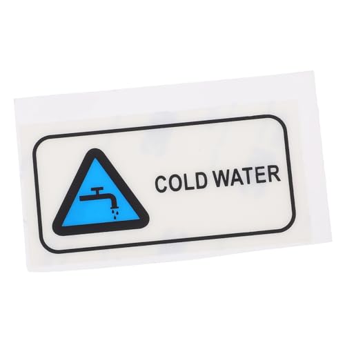 Warmhm Selbstklebende Kaltwasser Warnschilder für Rohre Wasserfeste Sicherheitsaufkleber Robuste Kaltwasser Kennzeichnung Einfache Installation für Industrie und von Warmhm
