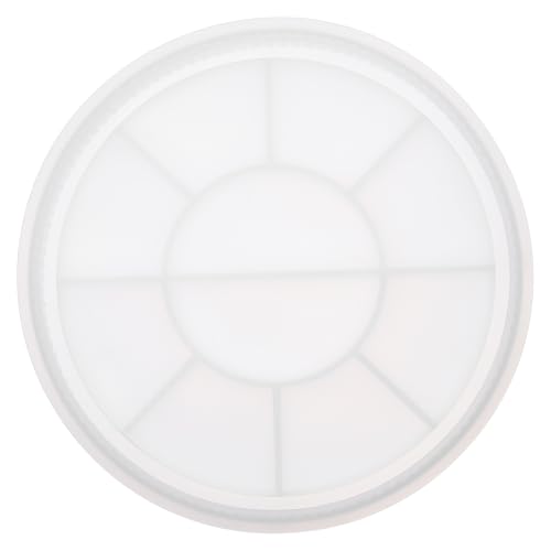 Warmhm Silikonform Rundes Tray Mold mit Dekorativem Rand Hitzebeständig Flexibel für Epoxidharz Serviertablett Aufbewahrungstablett und DIY Resin Gießen Langlebig Polierte Oberfläche von Warmhm