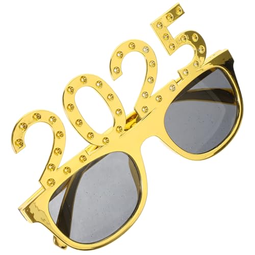 Warmhm Silvester Partybrille Goldfarbenes Design Leichte Langlebige Lustige Tanzbrille Auffällige Foto Requisite für Neujahrsfeier und Festliche Anlässe Warmhm Silvester Partybrille Goldfarbenes Design Leichte Langlebige Lustige Tanzbrille Auffällige Foto Requisite für Neujahrsfeier und Festliche Anlässe von Warmhm