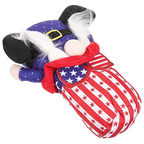Warmhm Unabhängigkeitstag Gnom Desktop Deko Figur mit Brille Patriotische Frühling Puppe als für Freunde Langlebige und Detailreiche Wohnaccessoire von Warmhm