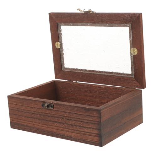 Warmhm Vintage Schmuckaufbewahrungsbox Holz Schmuck-organizer-etui Tragbare Schmuckschatulle Ring-organizer-box Schmuckvitrine Schmuckschatulle Fürs Schlafzimmer von Warmhm