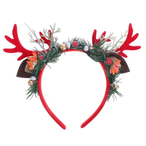 Warmhm Weihnachtliches Rentier Geweih Haarreif Rot Grün Leichtes Party Accessoire mit Süßen Elchohren Komfortabler Kopfschmuck für Festliche Familienfeiern und Weihnachtsmottopartys Warmhm Weihnachtliches Rentier Geweih Haarreif Rot Grün Leichtes Party Accessoire mit Süßen Elchohren Komfortabler Kopfschmuck für Festliche Familienfeiern und Weihnachtsmottopartys von Warmhm