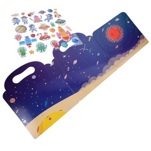 Warmhm Wiederverwendbares Stickerbuch für Kinder Selbstgemacht Stickerbuch mit Tragbarem Griff Lernspielzeug für Kleinkinder und Kreative Aktivitäten für Drinnen und Draußen von Warmhm