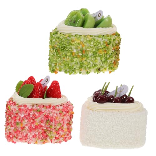 Warmhm Zarte Kuchenmodelle – 3 Stück Künstliche Desserts Zum Backen Fotografieren Und Dekorieren von Warmhm