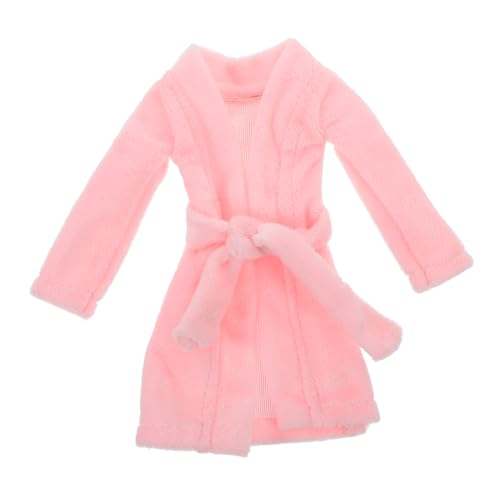 Warmhm Zubehör Für Puppenpyjamas Puppen-Bademantel-Outfit Puppenkleidung Puppenbademantel Puppen-Bademantel, Mini-Kleidung Bademantelzubehör Für Puppen Miniatur-Bademantel Plüsch Rosa von Warmhm