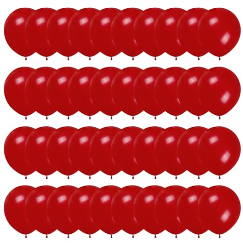 100PCS Red Balloons Set 12 Zoll Ballons Rot, Luftballons Matt, Latexballons, Luftballons Für Geburtstagsdeko, Babyparty Deko, Hochzeitsdeko, Taufe Deko, Partydeko von Wasaii