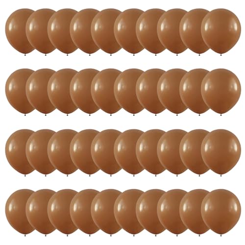 Caramel Brown Balloons with Ribbon, 60PCS 12inch Balloon Brown Helium Balloons Brown Balloon Arch Kit Matte Brown Latex Balloons Party Balloons for Birthday Party Wedding Anniversary Decorations von Wasaii