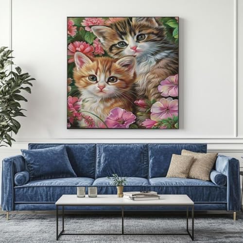 5D Diamond Painting Katze Blume Diamant Painting Bilder, DIY Rundbohrer Diamond Art Diamond Painting Zubehör, Basteln Erwachsene Diamant Kunst Malerei Stickerei Set, Home Wand Decor 75x75 cm -yz1 5D Diamond Painting Katze Blume Diamant Painting Bilder, DIY Rundbohrer Diamond Art Diamond Painting Zubehör, Basteln Erwachsene Diamant Kunst Malerei Stickerei Set, Home Wand Decor 75x75 cm -yz1 von Washifa