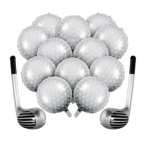 Wasise Golfballons – 14-teiliges Ballon-Set mit 12 Ballballons und 2 Club-Ballons, Sport-Geburtstagsparty-Dekorationen, Themenparty-Dekorationen für Jungen, Festival-Foto-Requisite Wasise Golfballons – 14-teiliges Ballon-Set mit 12 Ballballons und 2 Club-Ballons, Sport-Geburtstagsparty-Dekorationen, Themenparty-Dekorationen für Jungen, Festival-Foto-Requisite von Wasise