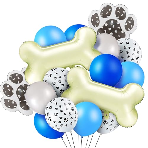 Wasise Hundeballons – 48 Stück Hunde-Geburtstagsballons, Haustier-Hunde-Happy Birthday-Party-Dekoration mit Tierknochen und Pfoten-Ballon, Folienballon für Babyparty, Bauernhof, Party-Dekoration Wasise Hundeballons – 48 Stück Hunde-Geburtstagsballons, Haustier-Hunde-Happy Birthday-Party-Dekoration mit Tierknochen und Pfoten-Ballon, Folienballon für Babyparty, Bauernhof, Party-Dekoration von Wasise