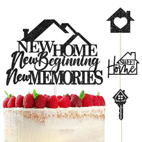 Wasise New Home Cake Toppers – Einweihungsparty-Dekorationen, Willkommens-Süße-Heimdekorationen, Cupcake-Einsatz-Topper, Glückwunsch-Kuchenaufsatz, Schlüsselhaus-Glitzerpapier-Dekoration Wasise New Home Cake Toppers – Einweihungsparty-Dekorationen, Willkommens-Süße-Heimdekorationen, Cupcake-Einsatz-Topper, Glückwunsch-Kuchenaufsatz, Schlüsselhaus-Glitzerpapier-Dekoration von Wasise