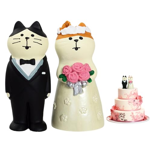 Wasise Tortenaufsatz für Braut und Bräutigam, 2 Stück, Hochzeitsgeschenke für Braut und Bräutigam, Kuchendekoration, Katzendekoration für Valentinstag, Harz-Hochzeitstortendekorationen für Wasise Tortenaufsatz für Braut und Bräutigam, 2 Stück, Hochzeitsgeschenke für Braut und Bräutigam, Kuchendekoration, Katzendekoration für Valentinstag, Harz-Hochzeitstortendekorationen für von Wasise