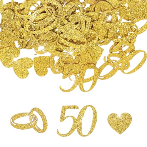 200 Stück Goldene Hochzeit Deko Goldene Hochzeit Herz Konfetti Gold Deko Tischdeko Goldhochzeit Hochzeitskonfetti Streudeko 50 mit Herz, Ringe und Zahl für Tischläufer 50. Jubiläum Hochzeitstag Party 200 Stück Goldene Hochzeit Deko Goldene Hochzeit Herz Konfetti Gold Deko Tischdeko Goldhochzeit Hochzeitskonfetti Streudeko 50 mit Herz, Ringe und Zahl für Tischläufer 50. Jubiläum Hochzeitstag Party von WatDenyFine