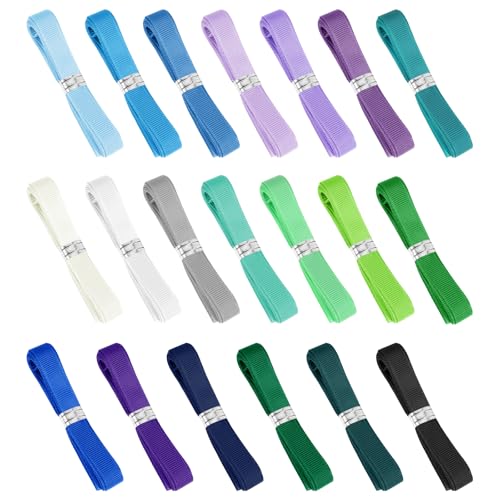 Satinband zum Basteln, insgesamt 40 m, Satinband, 40 m dick, 40 m für Haare, Geschenkbox, Dekoration, Bastelarbeiten, bunte Bänder zum Verpacken von Geschenken, insgesamt 40 m (dunkle Farben) von WatDenyFine
