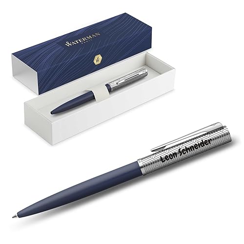 Waterman Allure Deluxe Kugelschreiber mit Gravur | Geschenk für Mann und Frau | inspiriert von Pariser Mode | personalisiert | graviert (Blau, Kugelschreiber) von Waterman
