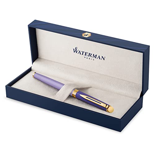 Waterman Hémisphère Füller | Metall und violette Lackierung mit goldbeschichteten Zierteilen | Füllfederhalter mit feiner goldbeschichteter Feder | Geschenkbox Waterman Hémisphère Füller | Metall und violette Lackierung mit goldbeschichteten Zierteilen | Füllfederhalter mit feiner goldbeschichteter Feder | Geschenkbox von Waterman