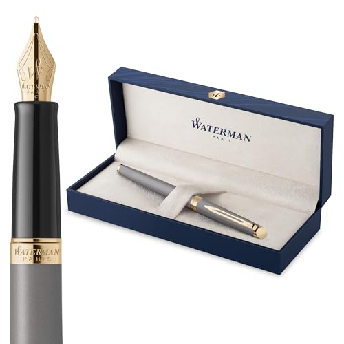 Waterman Hémisphère Füller | |The Understated Edit | Steingrau | Füllfederhalter mit feiner Edelstahl Feder | Geschenkbox von WATERMAN