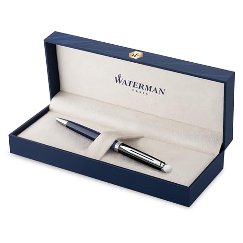 Waterman Hémisphère Kugelschreiber | Schwarze und blaue Lackierung mit palladiumbeschichteten Zierteilen | Mittlere Spitze | Geschenkbox Waterman Hémisphère Kugelschreiber | Schwarze und blaue Lackierung mit palladiumbeschichteten Zierteilen | Mittlere Spitze | Geschenkbox von Waterman