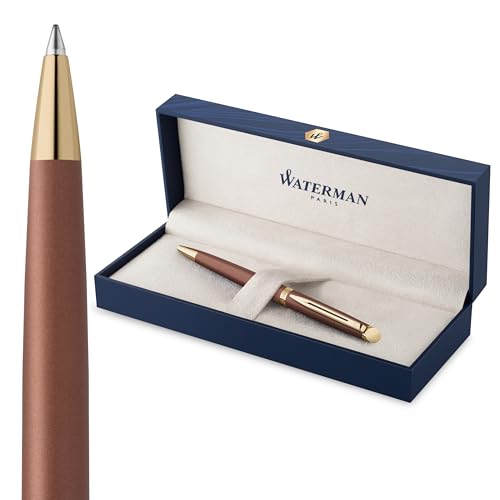 Waterman Hémisphère Kugelschreiber | |The Understated Edit | Kupferrot | Mittlere Spitze und blaue Tinte | Geschenkbox von WATERMAN