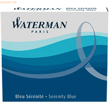 Waterman Tintenpatronen International floridablau VE=6 Stück von Waterman