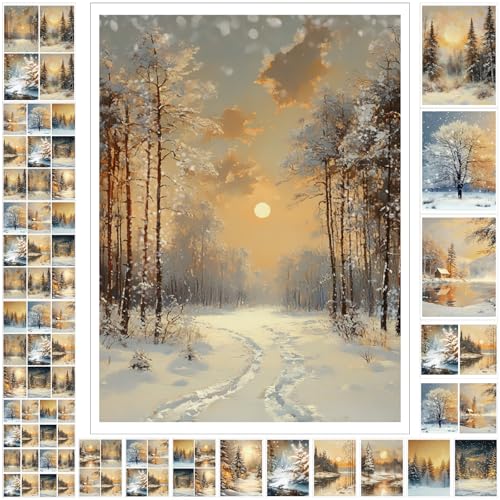Watersay Decoupage-Papier, 21,1 x 28,4 cm, Heiligabend im alten Wald, Vintage-Papier für Decoupage-Bastelarbeiten und Scrapbooking, 20 Stück Watersay Decoupage-Papier, 21,1 x 28,4 cm, Heiligabend im alten Wald, Vintage-Papier für Decoupage-Bastelarbeiten und Scrapbooking, 20 Stück von Watersay