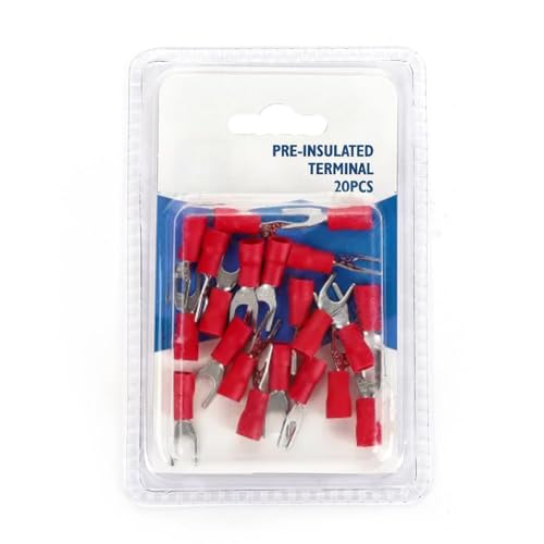 Vorisolierte Klemme SV1.25-4 rot, ideal für sichere elektrische Verbindungen, Blister mit 20 Stück, perfekt für professionelle elektrische Anwendungen. Vorisolierte Klemme SV1.25-4 rot, ideal für sichere elektrische Verbindungen, Blister mit 20 Stück, perfekt für professionelle elektrische Anwendungen. von WatioWave