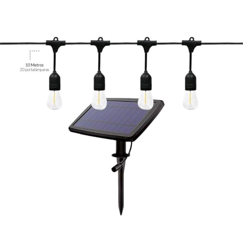 WatioWave Solar-Girlande mit 20 Lampenfassungen, 10 m WatioWave Solar-Girlande mit 20 Lampenfassungen, 10 m von WatioWave