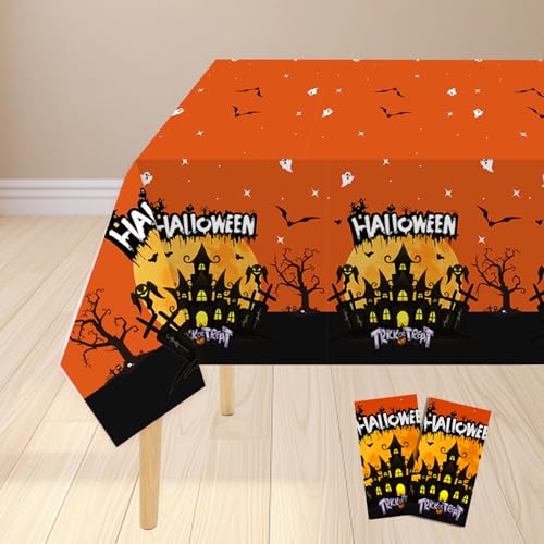 Watproofit 2 Stück Halloween dekorative Tischdecken mit schwarzem Rabe Schloss Sammlung Halloween Party Dekoration Set, Halloween-Ambiente Tischdecken für Halloween Familie, Freunde Parteien Watproofit 2 Stück Halloween dekorative Tischdecken mit schwarzem Rabe Schloss Sammlung Halloween Party Dekoration Set, Halloween-Ambiente Tischdecken für Halloween Familie, Freunde Parteien von Watproofit