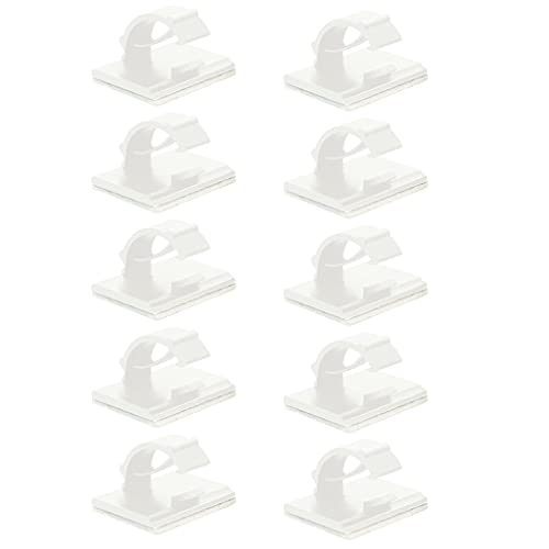 10 Stück Kabelklemme Organizer Rechteck Ordentlicher Schreibtischhalter Selbstkleber Clips Management Klemme Draht Schwarz/Weiß 10 Stück Kabelklemme Organizer Rechteck Ordentlicher Schreibtischhalter Selbstkleber Clips Management Klemme Draht Schwarz/Weiß von Watreketal