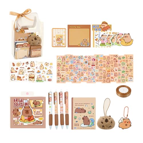 73/105/127pcs Kinderschule Vorräte Set Enthält Kleine Notizbuch Papierstallschiffer Stiftaufkleber Keychain Lesezeichen Zeichnungsbedarf von Watreketal