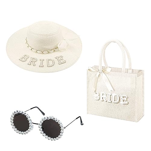 Bachelorette Strohhuttasche Sonnenbrille Set Für Braut Zu Geschenkbrautduschengeschenke Sonnenbrille Geschenke Für Ihre Junggeselle Party von Watreketal