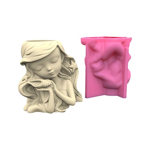 Conch Girl Concrete Silikonform Sukkulenten Blumenpot Tonzement Gipsform Form Hausgarten Blumentöpfe Formschützern Formen Für Epoxidharz Conch Girl Concrete Silikonform Sukkulenten Blumenpot Tonzement Gipsform Form Hausgarten Blumentöpfe Formschützern Formen Für Epoxidharz von Watreketal