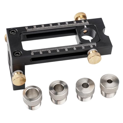 Einstellbarer Stanzlokator Holzbearbeitung Bohrer Puncher Locator Dübel Guide Kits Fixture Loch 2 In 1 Doweling Hole Jig von Watreketal