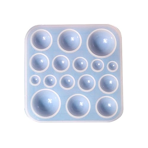 Glänzende Glänzende Silikonharzformen Runde Edelsteinflecken Ringe Form Anhänger Ornamente Schmuck Epoxidharz Crafting Round Edelstein von Watreketal