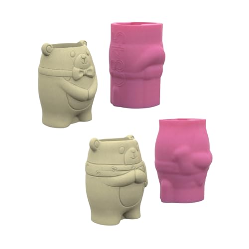 Praktische Bärenblumentöpfe Robuste Silikonformzementputzhandwerksvorräte Für Garten Und Innendekoration Office Desk Ornament von Watreketal