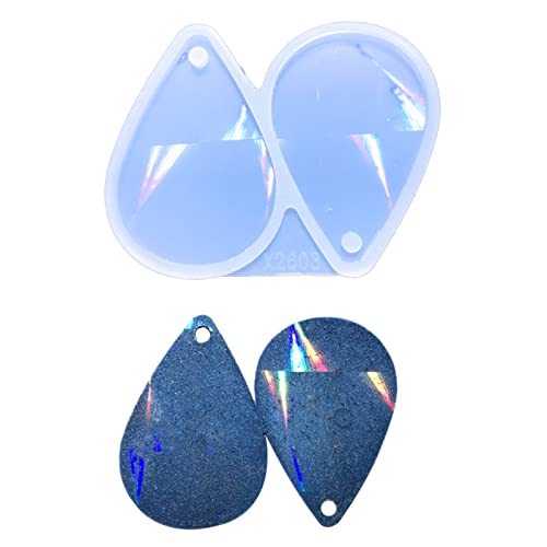 Silikon Drop Förmige Schlüsselbundformen Leichte Schattenohrringe Schimmelpendel Anhänger Ornamente Schmuckepoxid Crafting Schimmelpilze Schimmelpilze Für Epoxidharz von Watreketal
