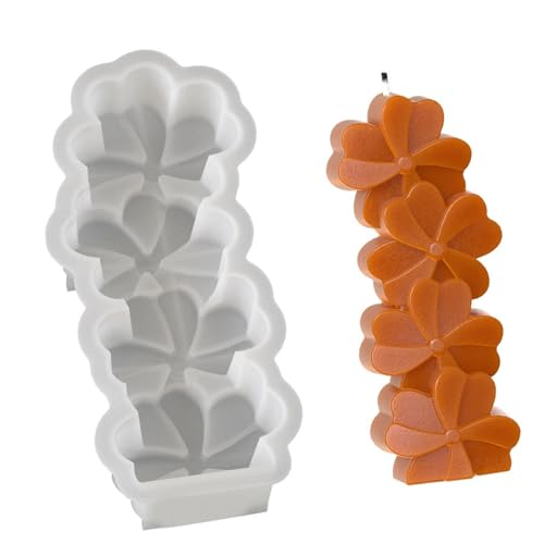 Stapelblüten Silikone Formform Formen Herz Kerze Guss Epoxidharz Bastelmittel Stapelblume Silikon Kerzenpflaster Epoxidharz Stapel von Watreketal