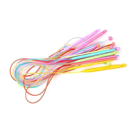 Tunesian Häkchen Haken Set 11 Größen Aluminium Afghan 3-12mm Plastikkabelwebe Strick Nadel Für Anfängerhaken Mit Gehäuse Set von Watreketal
