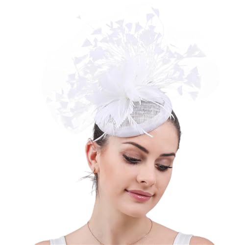 Watreketal Sinamay Fascinator Gefiedertes Blumenoberteil Mit Haarclip Cocktail Party Tüll 1920er Kostüm Flapper Kopfbedeckung Elegante Braut Watreketal Sinamay Fascinator Gefiedertes Blumenoberteil Mit Haarclip Cocktail Party Tüll 1920er Kostüm Flapper Kopfbedeckung Elegante Braut von Watreketal