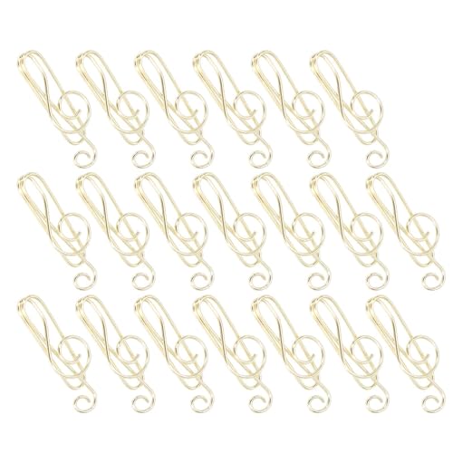 Watris Veiyi 20 Stück Büroklammern Motiv, Büroklammern Gold, Notenschlüssel, Paper Clips, Musiker Geschenke für Schreibwaren, Büro Watris Veiyi 20 Stück Büroklammern Motiv, Büroklammern Gold, Notenschlüssel, Paper Clips, Musiker Geschenke für Schreibwaren, Büro von Watris Veiyi