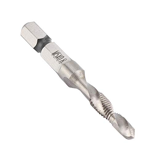 Watris Veiyi M5 Kegelbohrer, Gewindebohrer Bohrer, M5 HSS 1/4" Sechskantgriff-Verbundbohrer Geeignet zum Bohren, Gewindeschneiden, Schneiden auf weichem Metall, Aluminiumplatte, Eisen (M5 x 0.8) von Watris Veiyi