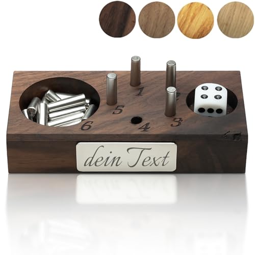 Personalisiertes Würfelspiel 6 Raus – Warum Immer Ich | Erwachsenen Edition | Edle Holz Spielbox mit graviertem Edelstahl Schild | Weg mit der Sechs | Geschenk & Reisespiel oder Partyspiel Trinkspiel Personalisiertes Würfelspiel 6 Raus – Warum Immer Ich | Erwachsenen Edition | Edle Holz Spielbox mit graviertem Edelstahl Schild | Weg mit der Sechs | Geschenk & Reisespiel oder Partyspiel Trinkspiel von WaveB4