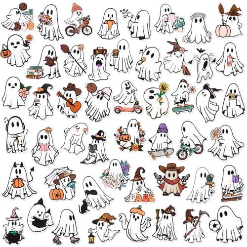 Wavwavw Geister-Flicken zum Aufbügeln auf Halloween, bestickte Applikation, niedlicher Kürbis, Boo Geist, zum Aufbügeln für Kleidung, Hüte, Rucksäcke, Jacken, Accessoires, 50 Stück Wavwavw Geister-Flicken zum Aufbügeln auf Halloween, bestickte Applikation, niedlicher Kürbis, Boo Geist, zum Aufbügeln für Kleidung, Hüte, Rucksäcke, Jacken, Accessoires, 50 Stück von Wavwavw
