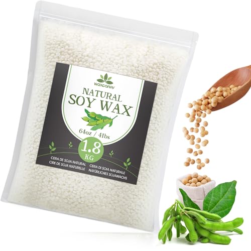 Sojawachs für Kerzen, Premium Kerzenwachs, Kerzenwachs zum Gießen & Kerzenherstellung, Verschiedene Größen-1.8kg, 100% Natürliches Sojawachs für DIY Kerzen Selber Machen Sojawachs für Kerzen, Premium Kerzenwachs, Kerzenwachs zum Gießen & Kerzenherstellung, Verschiedene Größen-1.8kg, 100% Natürliches Sojawachs für DIY Kerzen Selber Machen von Waxcanpy