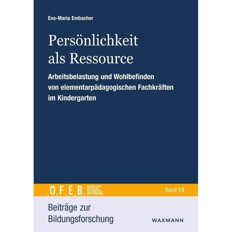 Persönlichkeit Als Ressource - Eva-Maria Embacher, Kartoniert (TB) von Waxmann Verlag GmbH