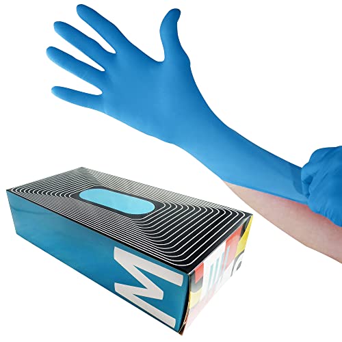 Waxness Cosmetology Nitrile Gloves Blue, Medium, 100 pcs/box - Kosmetikhandschuhe aus Nitril, Blau, M - Nitril Handschuhe - puderfreie & latexfreie Einmalhandschuhe 100 Stück/Box Waxness Cosmetology Nitrile Gloves Blue, Medium, 100 pcs/box - Kosmetikhandschuhe aus Nitril, Blau, M - Nitril Handschuhe - puderfreie & latexfreie Einmalhandschuhe 100 Stück/Box von Waxness